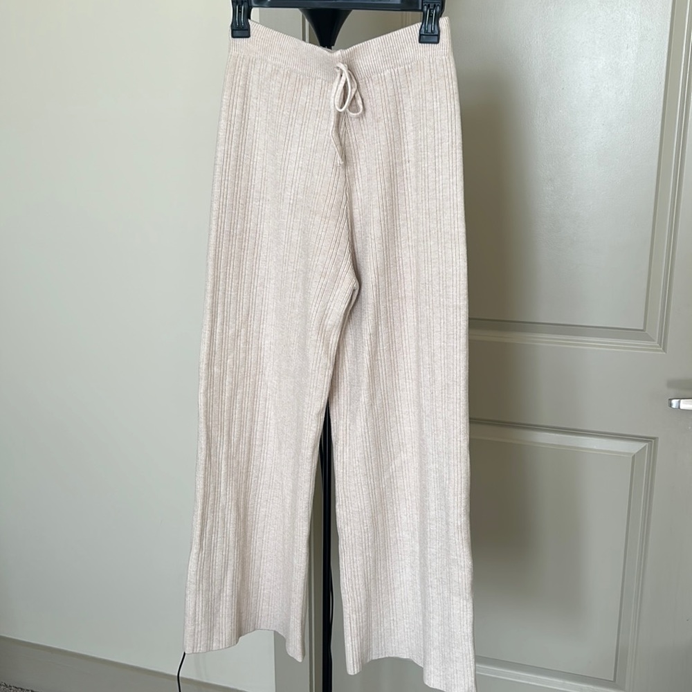 Wide Leg Ribbed Comfy Pants